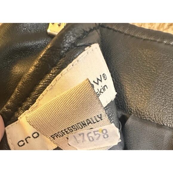 Croft & Barrow Black Lambskin Leather Mini Skirt Women’s Sz 4 Lined Whimsigoth‎ - Picture 4 of 13